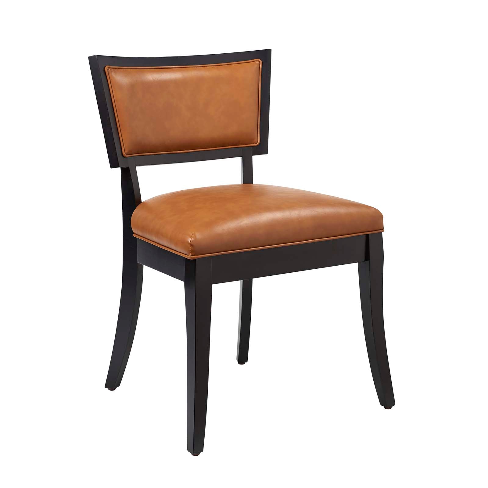 Pristine Vegan Leather Dining Chairs Set of 2 by Modway