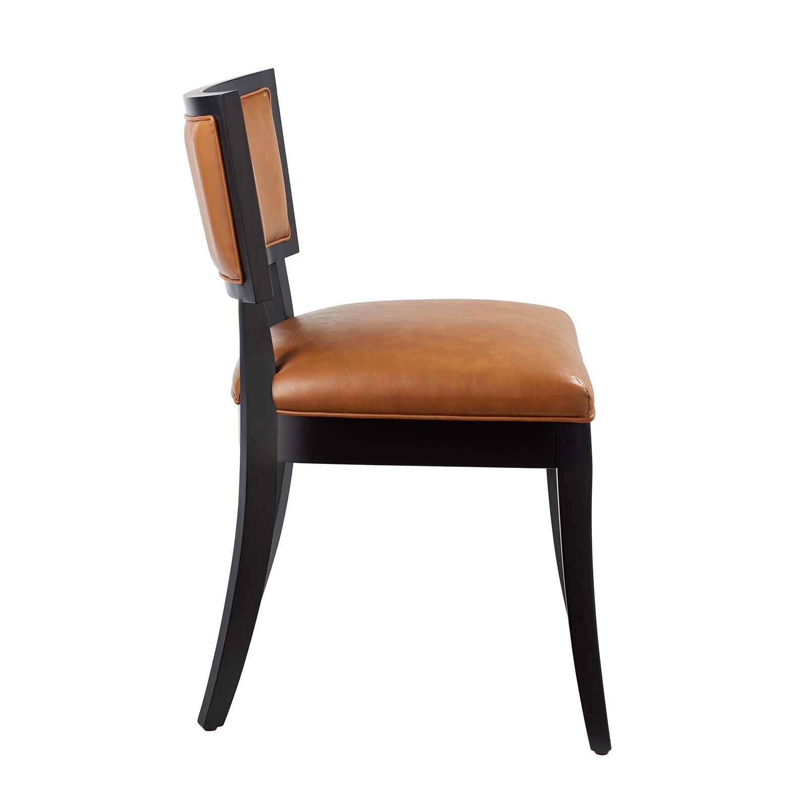 Pristine Vegan Leather Dining Chairs Set of 2 by Modway