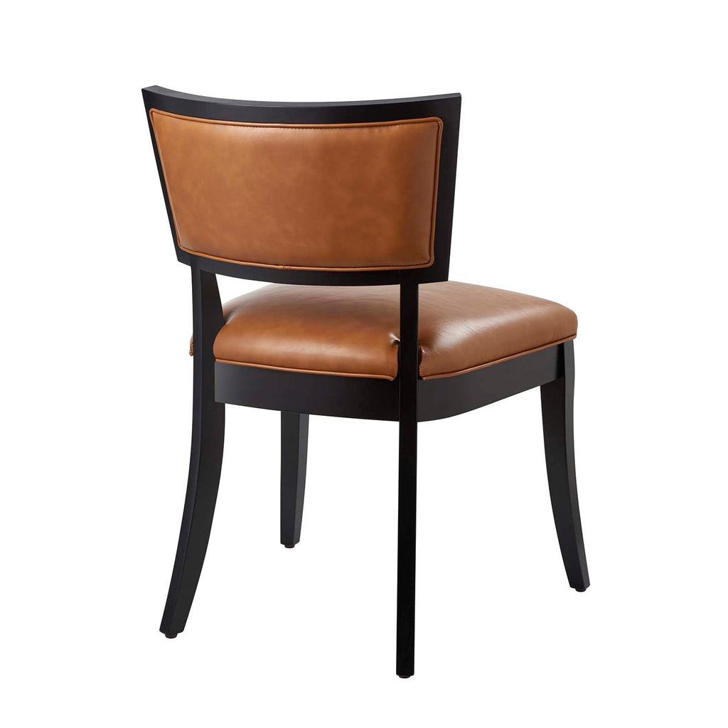 Pristine Vegan Leather Dining Chairs Set of 2 by Modway