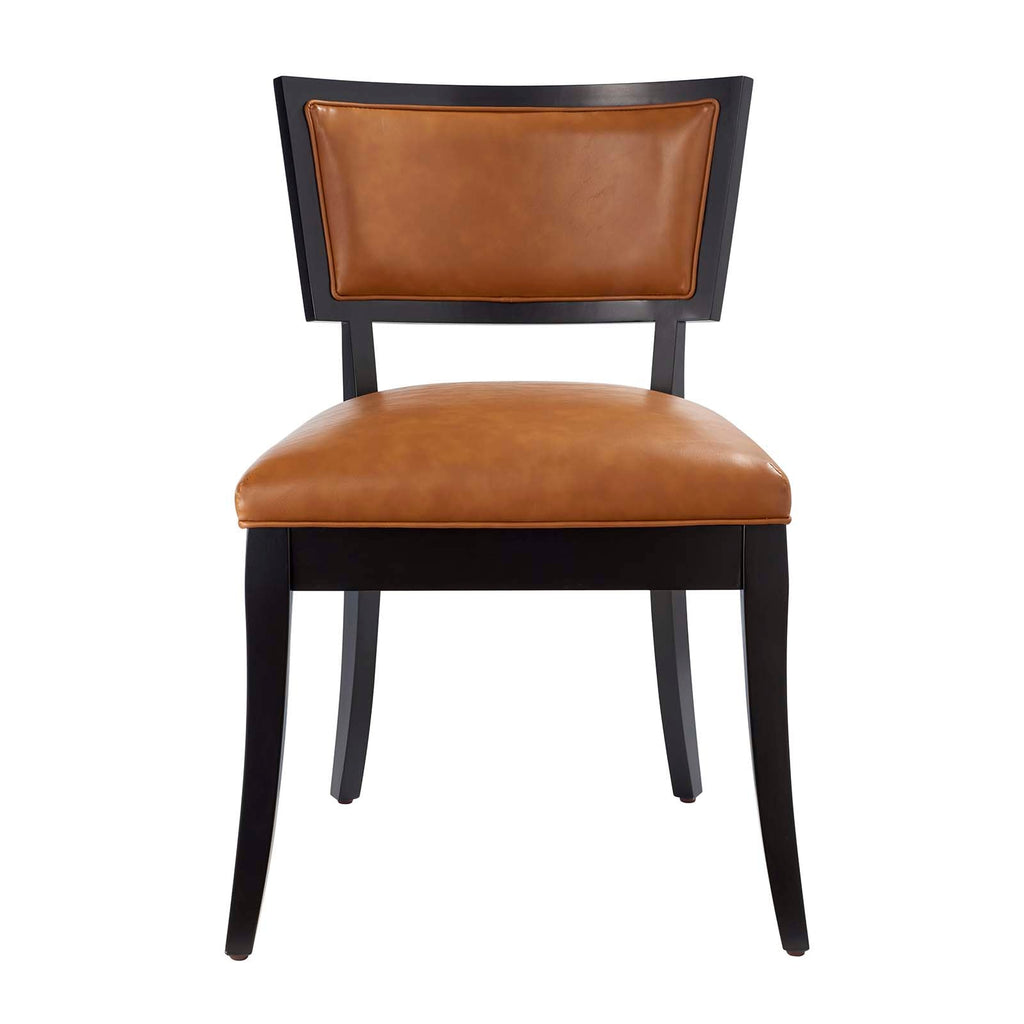Pristine Vegan Leather Dining Chairs Set of 2 by Modway