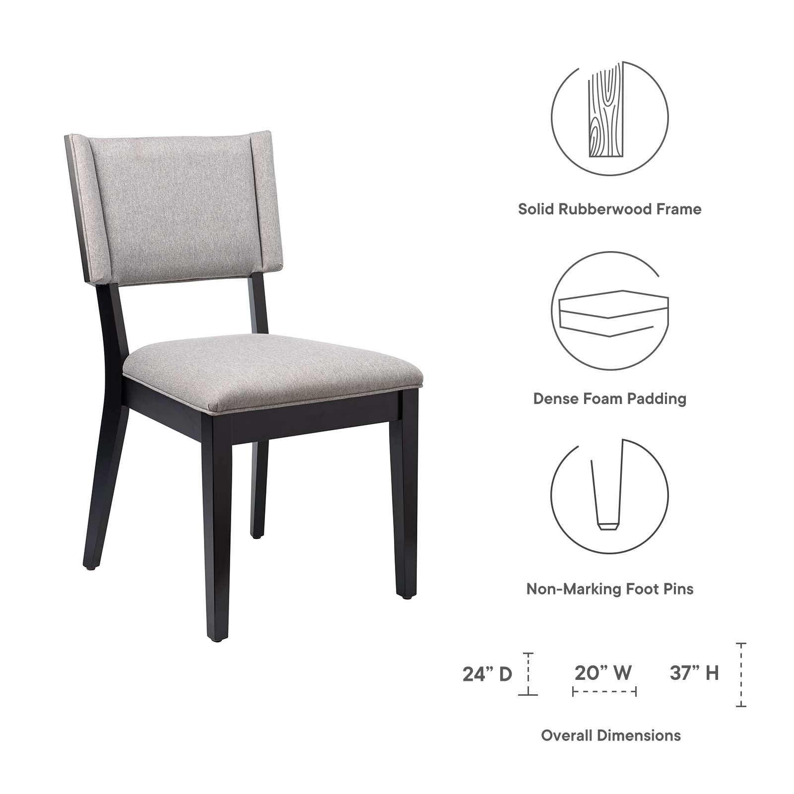 Esquire Dining Chairs Set of 2 by Modway