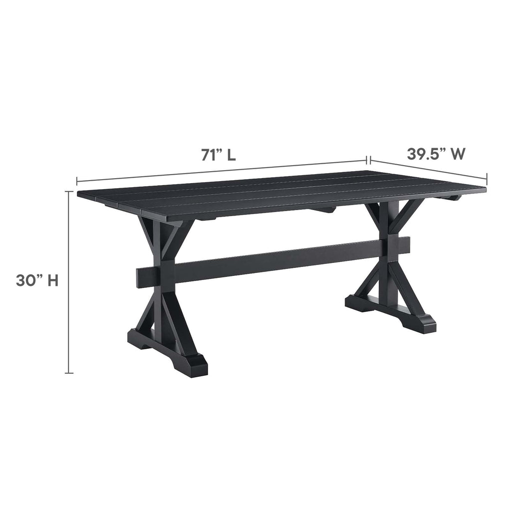 Windchime 71" Wood Dining Table by Modway