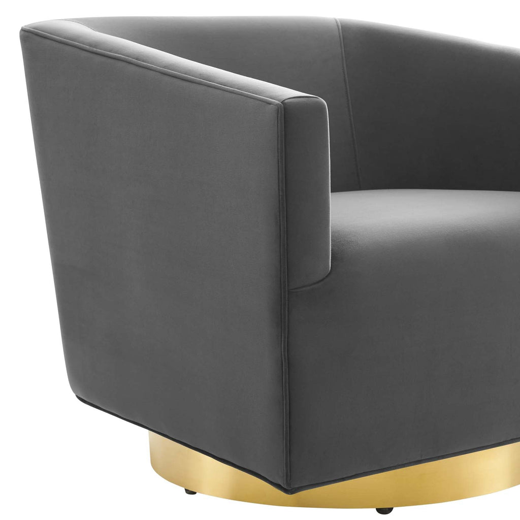 Twist Accent Lounge Performance Velvet Swivel Chair by Modway