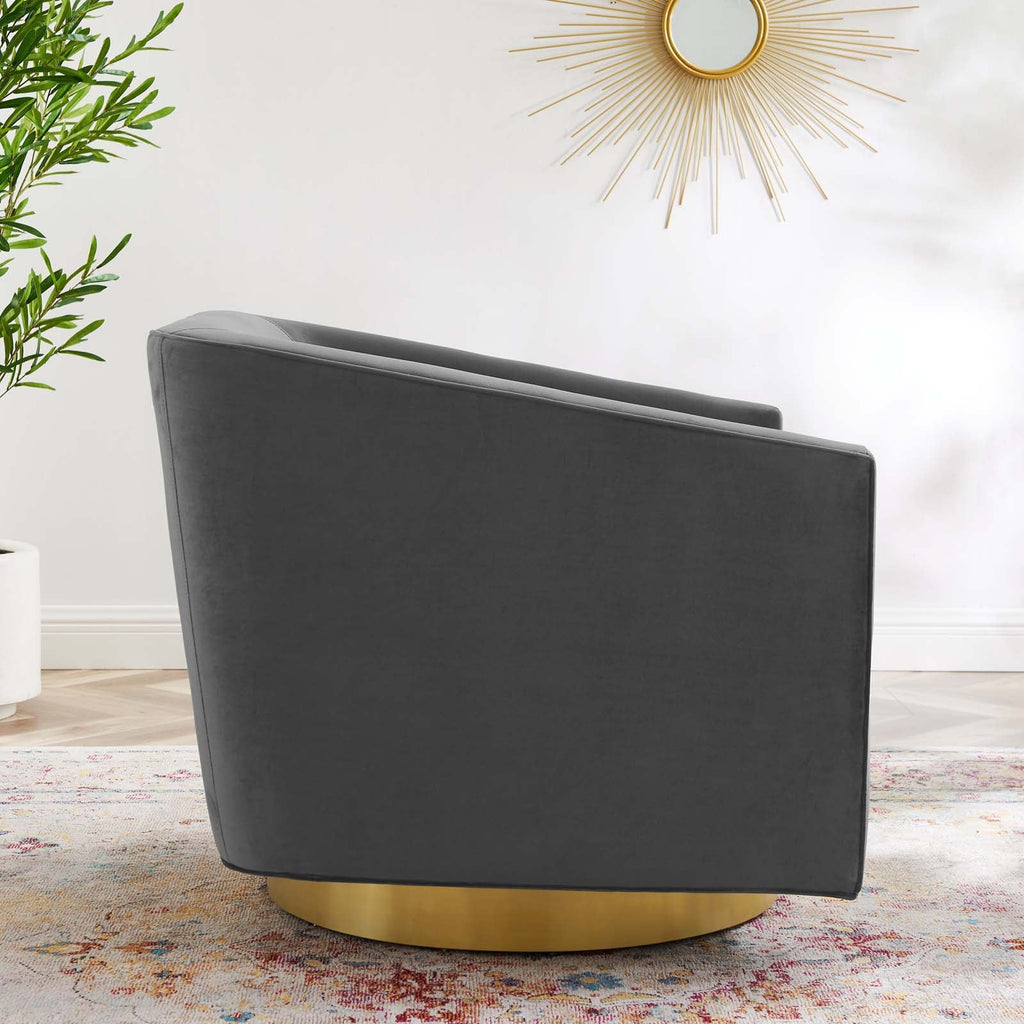 Twist Accent Lounge Performance Velvet Swivel Chair by Modway