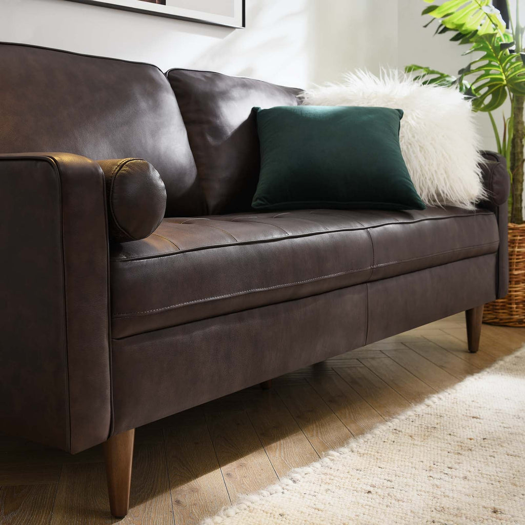 Valour Leather Sofa by Modway