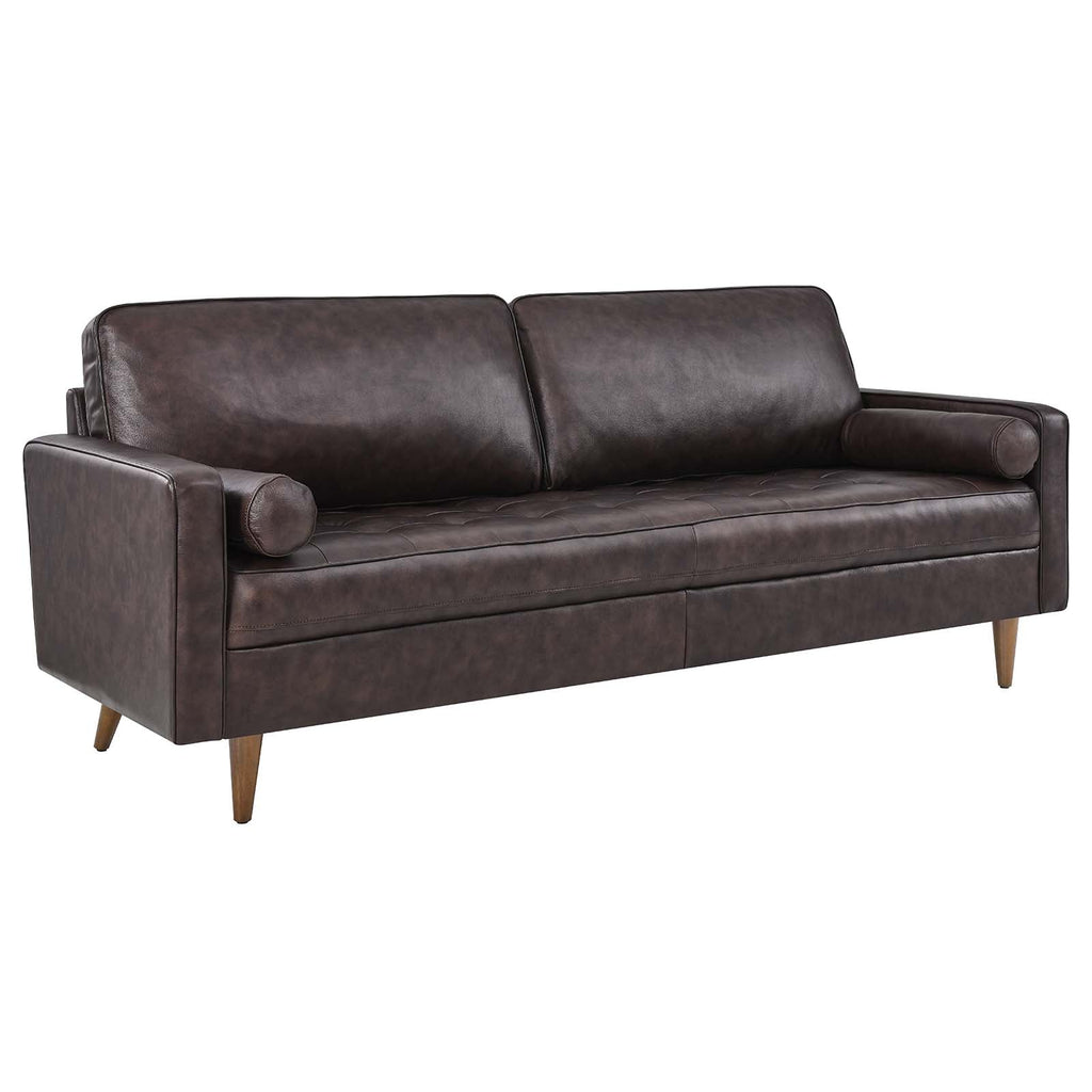 Valour 81" Leather Sofa by Modway