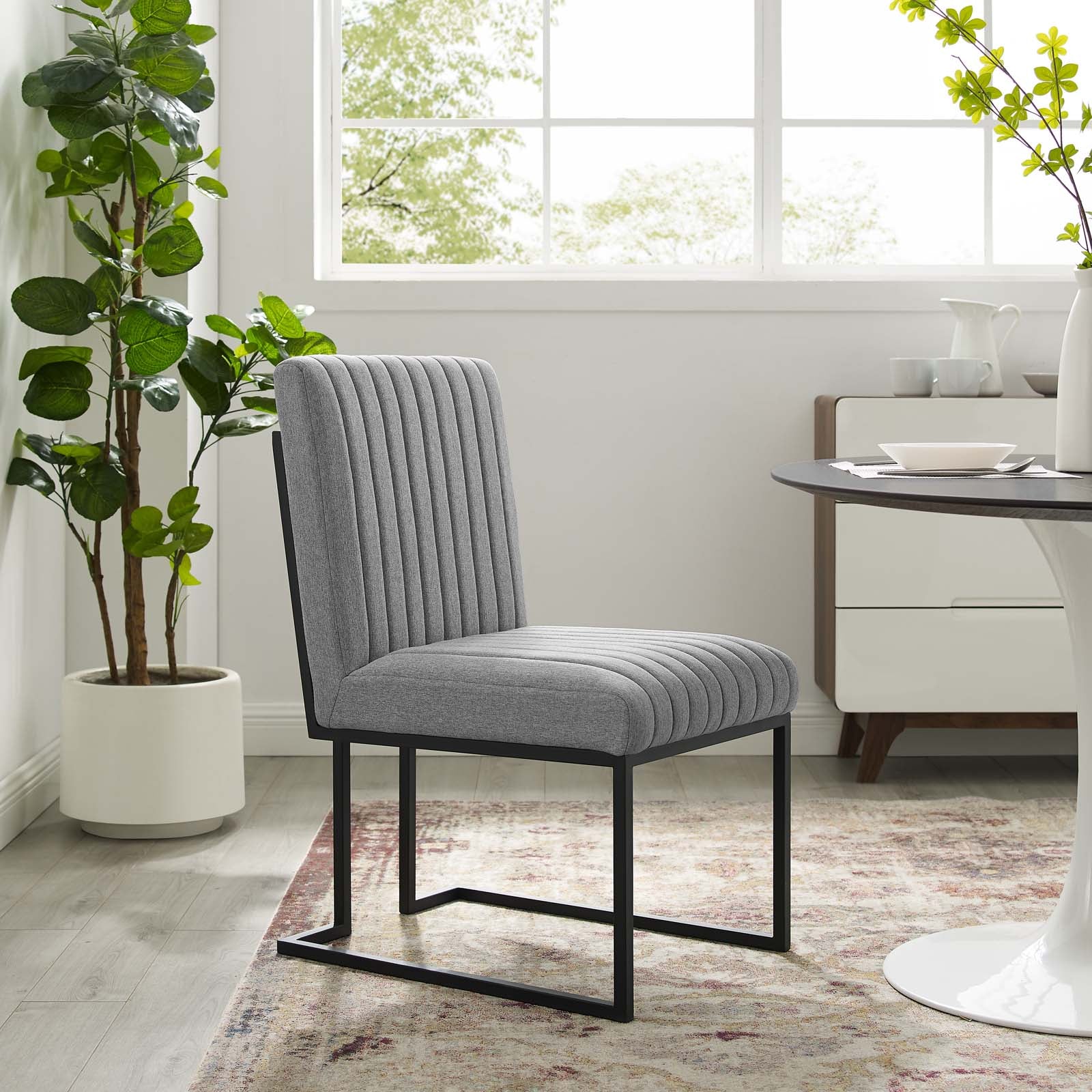 Indulge Channel Tufted Fabric Dining Chair by Modway