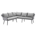 Endeavor Outdoor Patio Wicker Rattan Sectional Sofa by Modway