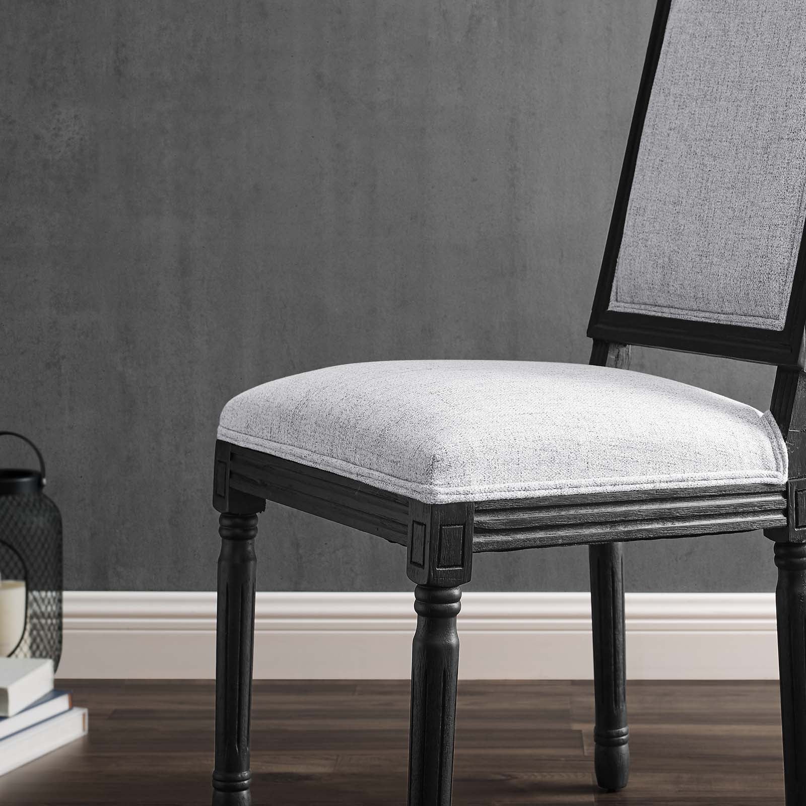 Court French Vintage Upholstered Fabric Dining Side Chair by Modway