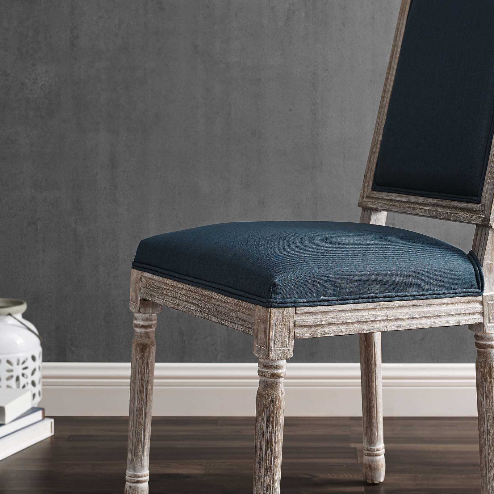 Court French Vintage Upholstered Fabric Dining Side Chair by Modway