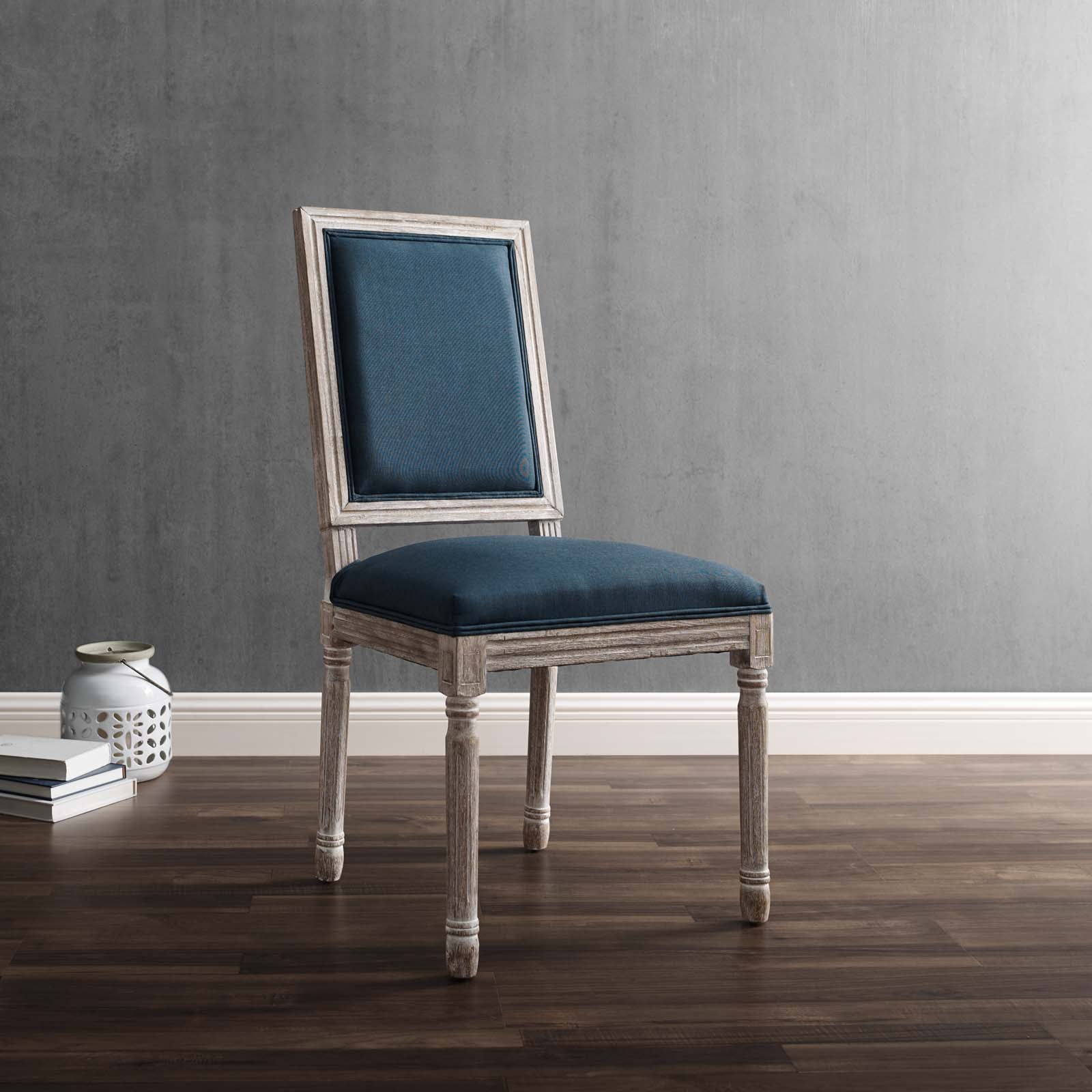 Court French Vintage Upholstered Fabric Dining Side Chair by Modway