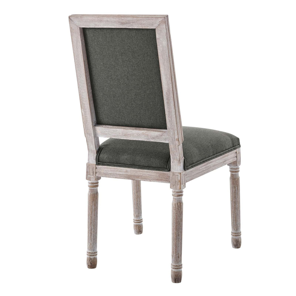 Court French Vintage Upholstered Fabric Dining Side Chair by Modway