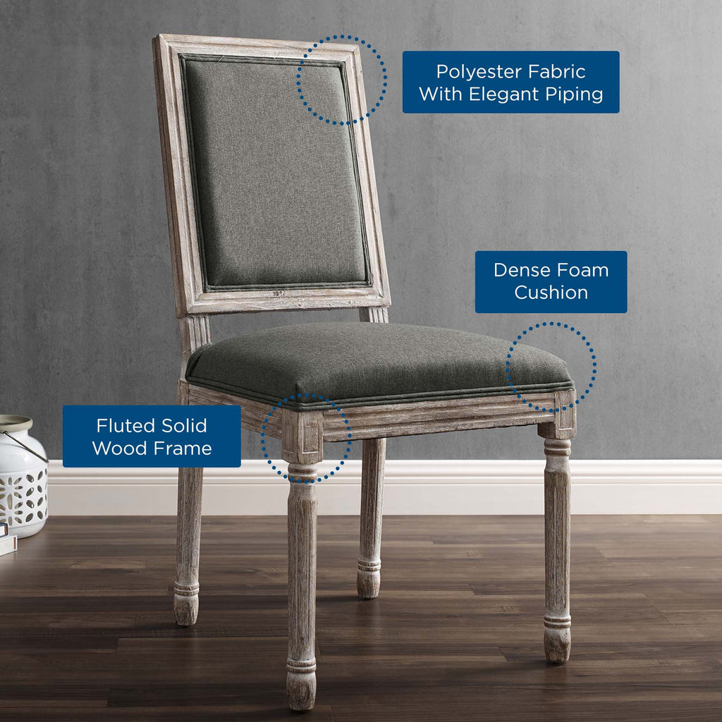 Court French Vintage Upholstered Fabric Dining Side Chair by Modway
