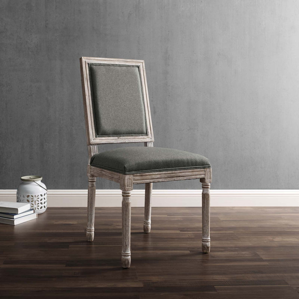 Court French Vintage Upholstered Fabric Dining Side Chair by Modway