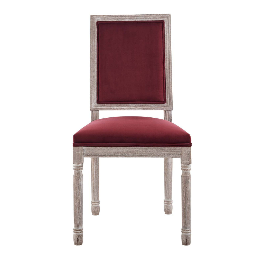 Court French Vintage Performance Velvet Dining Side Chair by Modway