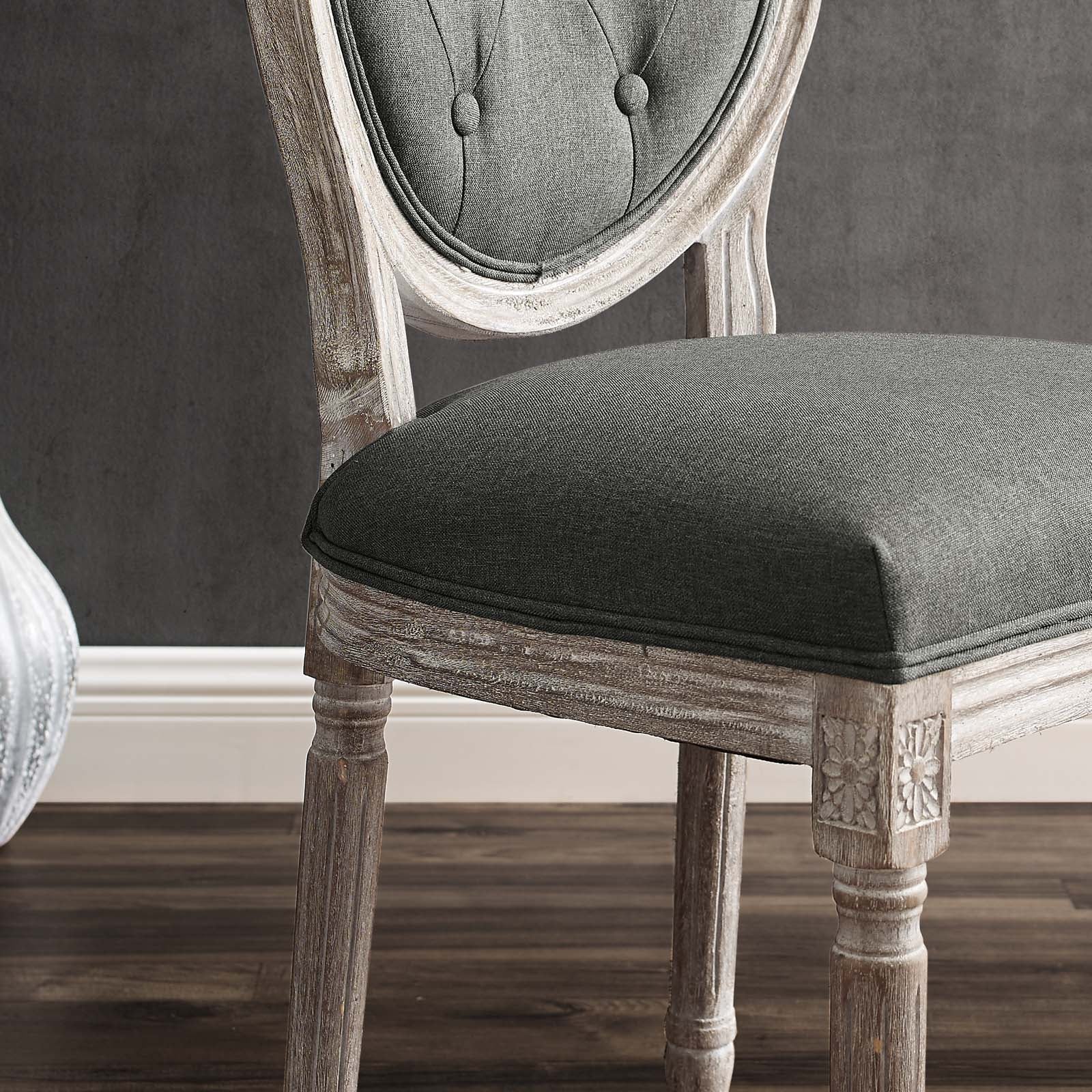 Arise Vintage French Upholstered Fabric Dining Side Chair by Modway