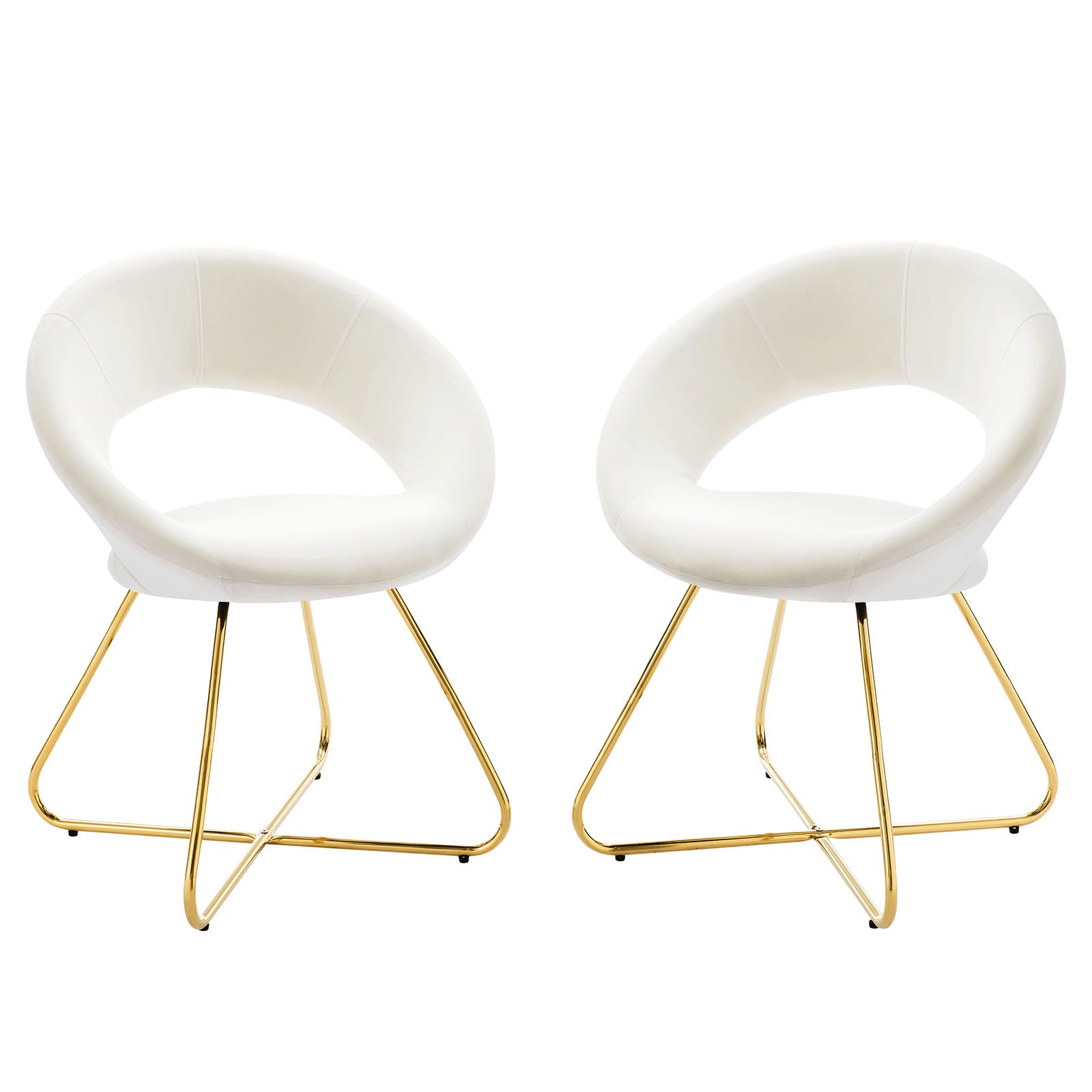 Nouvelle Performance Velvet Dining Chair Set of 2 by Modway