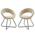 Nouvelle Upholstered Fabric Dining Chair Set of 2 by Modway