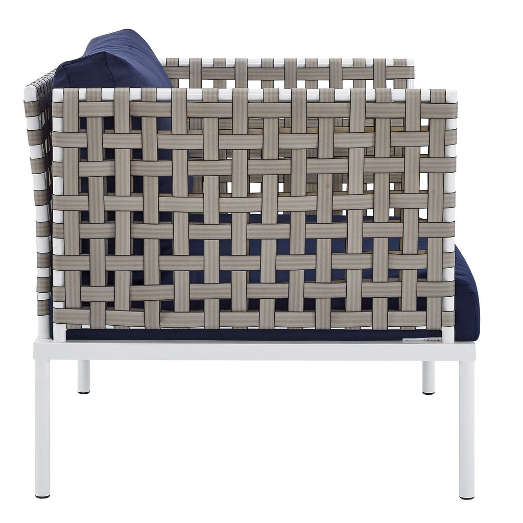 Harmony 3-Piece Sunbrella¨ Basket Weave Outdoor Patio Aluminum Seating Set by Modway