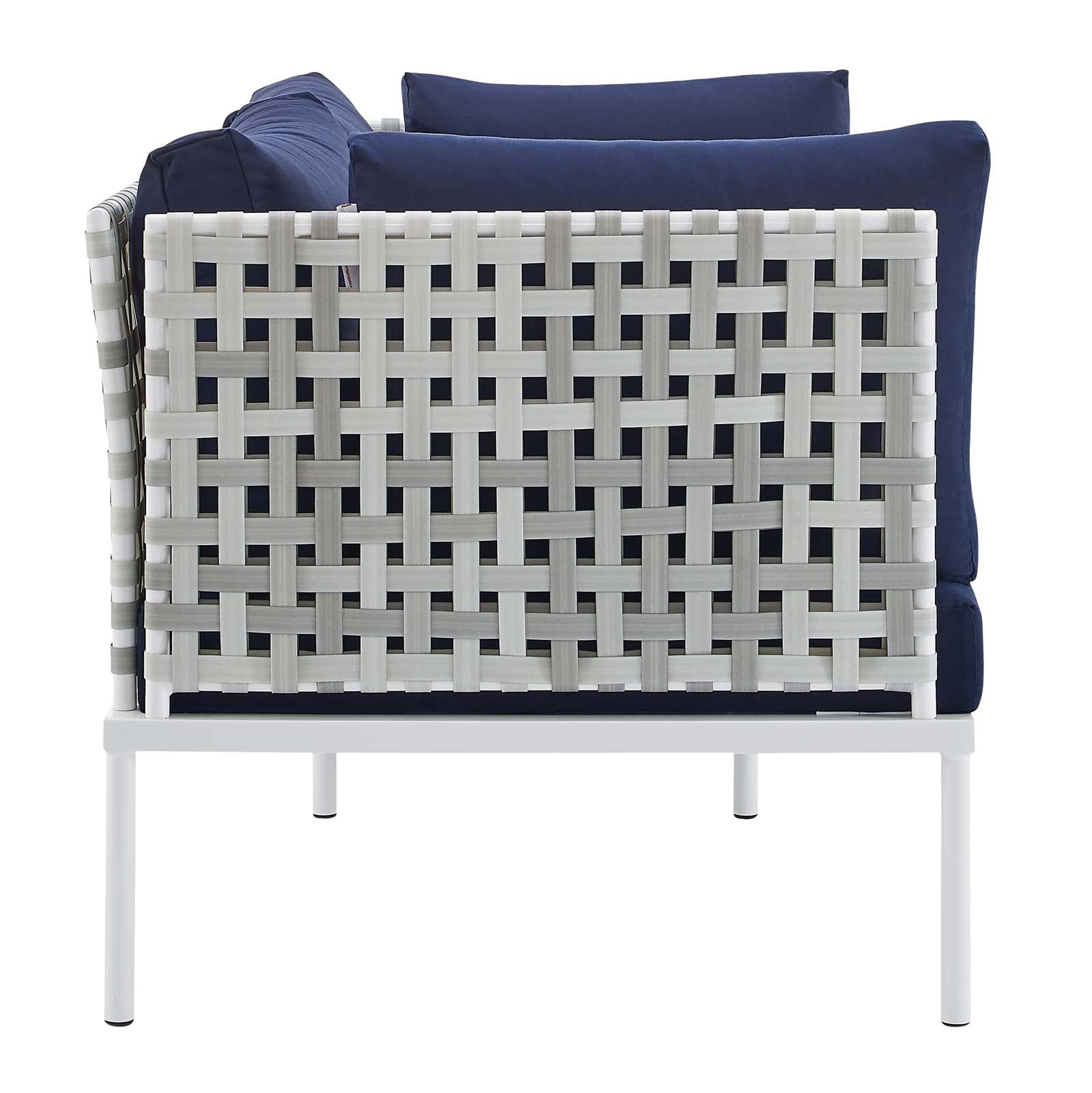 Harmony 4-Piece Sunbrella¨ Basket Weave Outdoor Patio Aluminum Seating Set by Modway