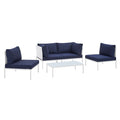 Harmony 4-Piece Sunbrella¨ Outdoor Patio Aluminum Seating Set by Modway