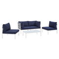 Harmony 4-Piece Sunbrella¨ Outdoor Patio Aluminum Seating Set by Modway