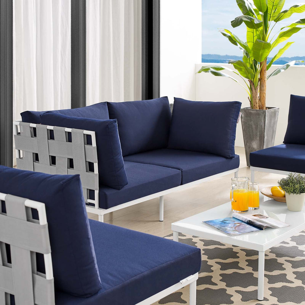 Harmony 4-Piece Sunbrella¨ Outdoor Patio Aluminum Seating Set by Modway