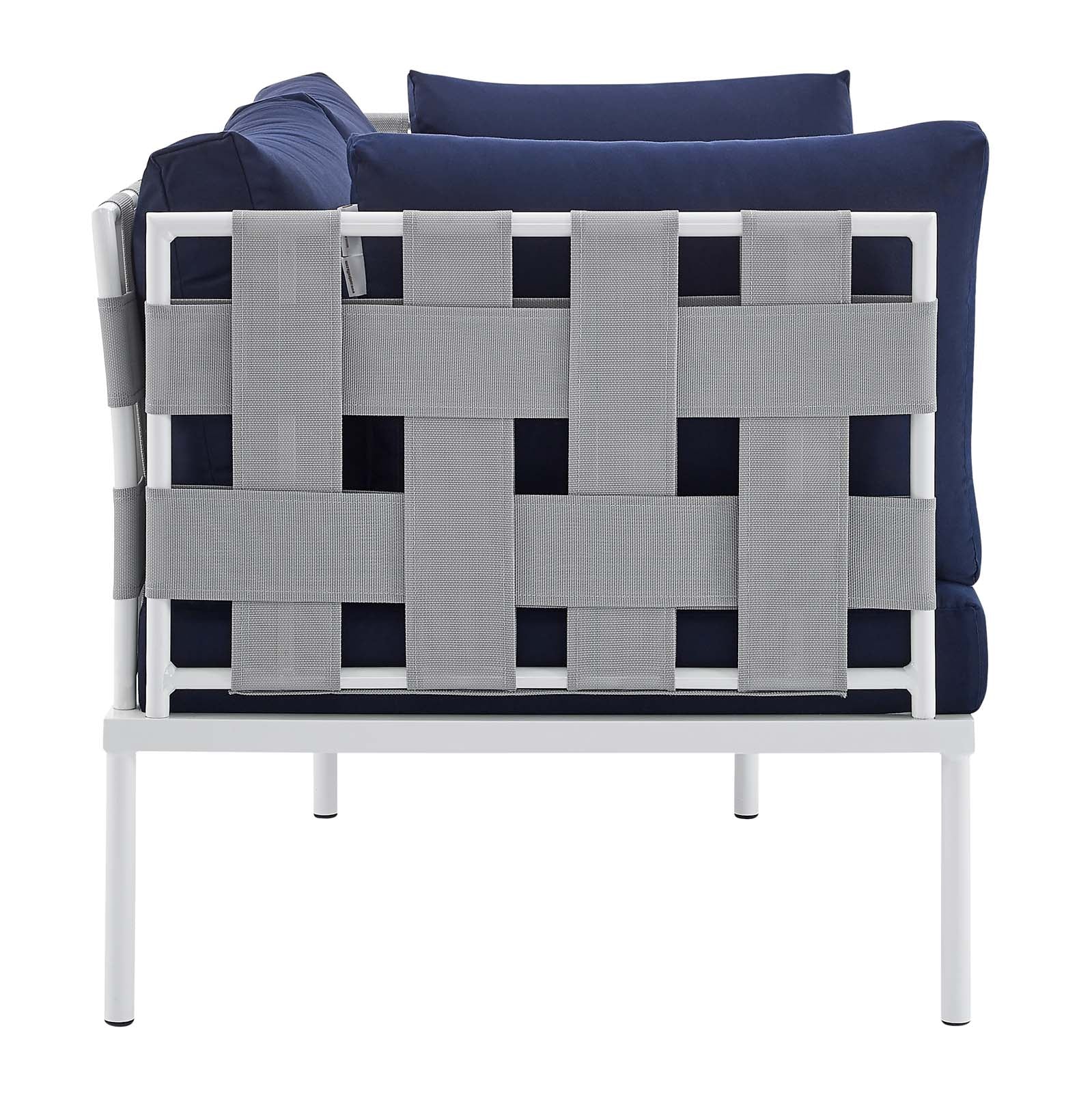 Harmony 4-Piece Sunbrella¨ Outdoor Patio Aluminum Seating Set by Modway