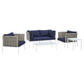 Harmony 5-Piece Sunbrella¨ Basket Weave Outdoor Patio Aluminum Seating Set by Modway