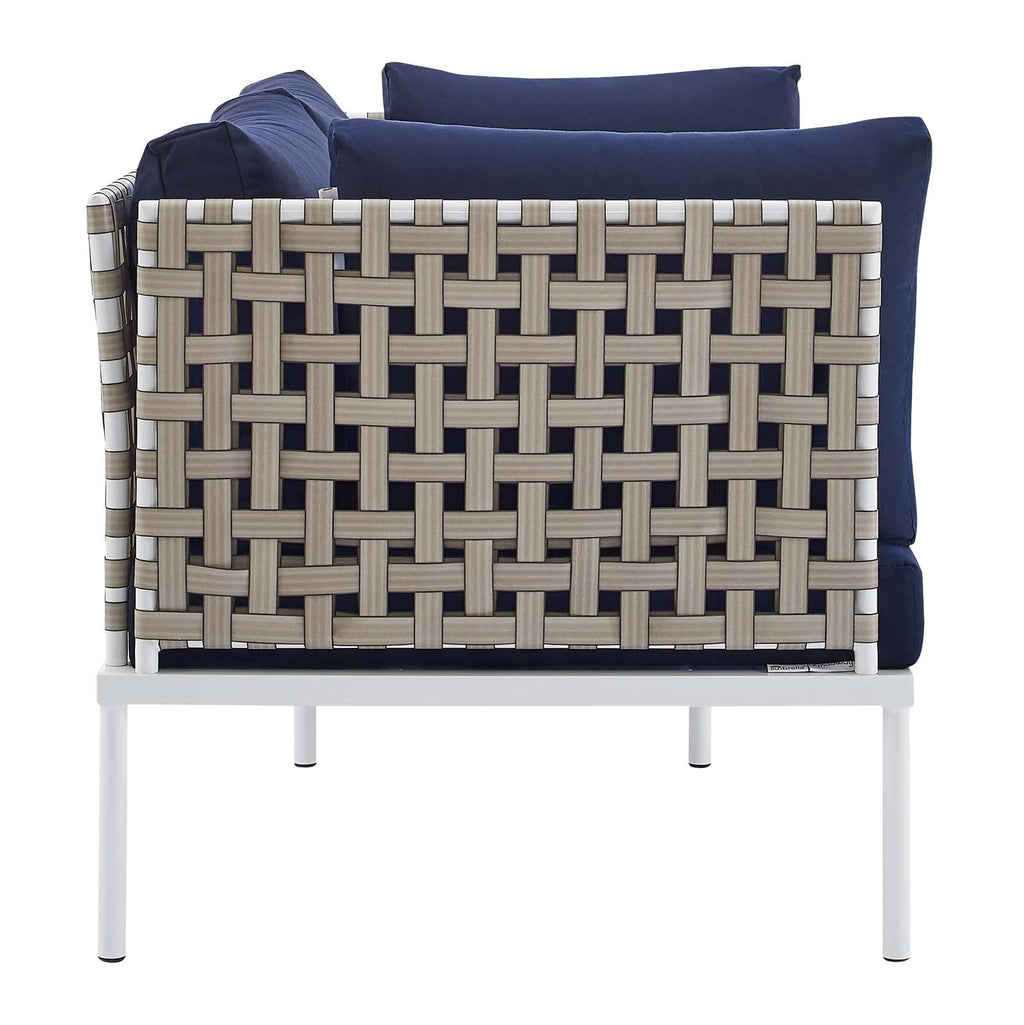 Harmony 5-Piece Sunbrella¨ Basket Weave Outdoor Patio Aluminum Seating Set by Modway