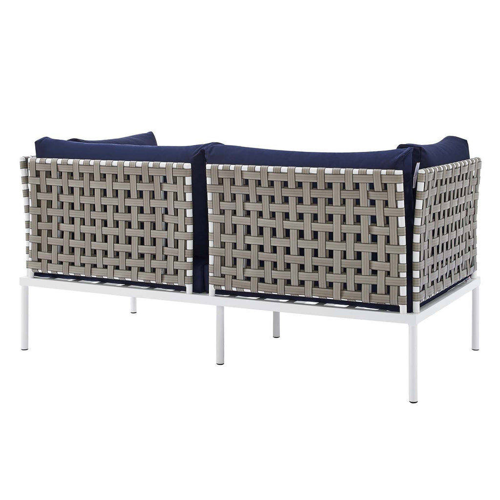 Harmony 5-Piece Sunbrella¨ Basket Weave Outdoor Patio Aluminum Seating Set by Modway