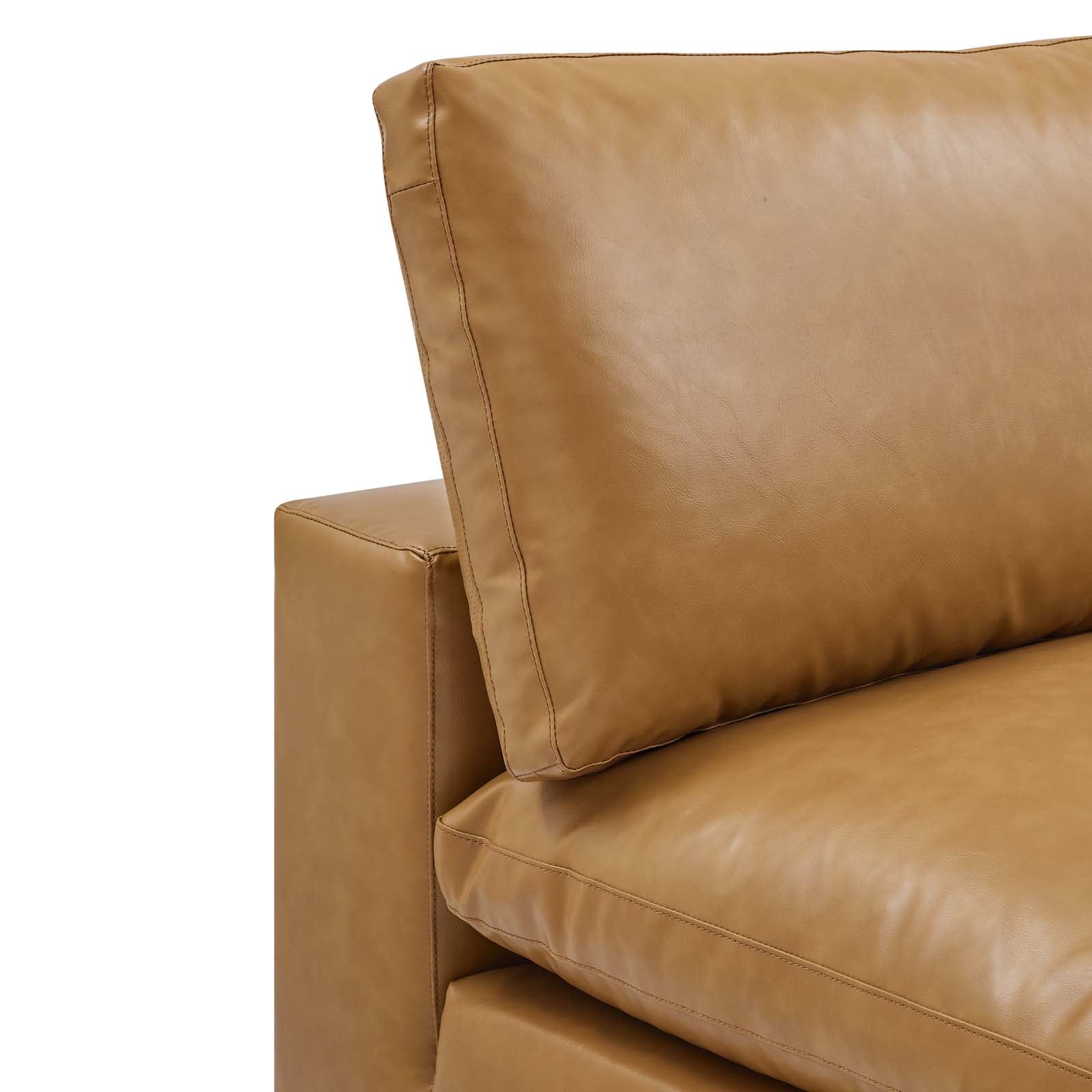 Commix Down Filled Overstuffed Vegan Leather Armless Chair by Modway