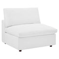 Commix Down Filled Overstuffed Vegan Leather Armless Chair by Modway