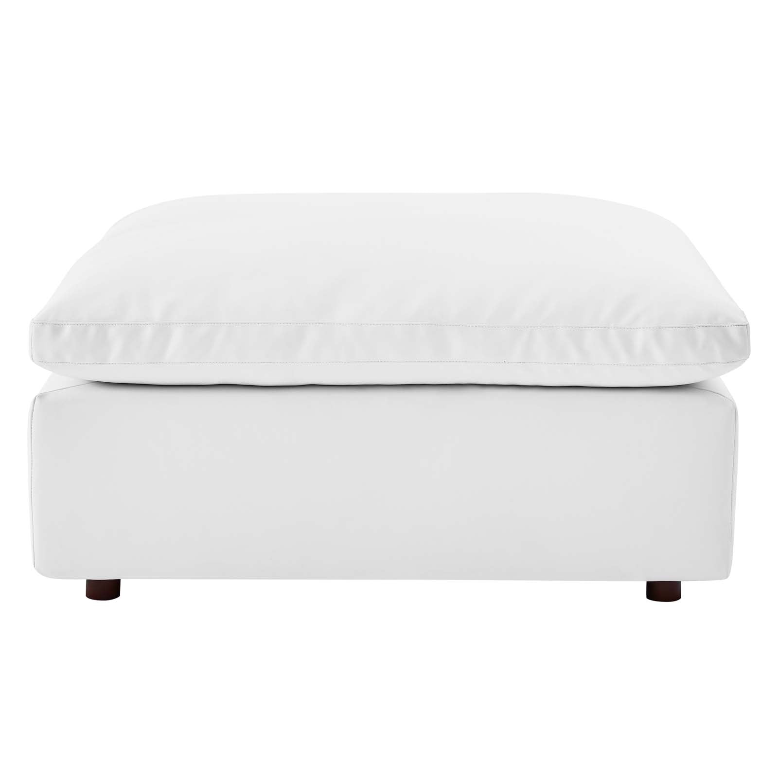 Commix Down Filled Overstuffed Vegan Leather Ottoman by Modway
