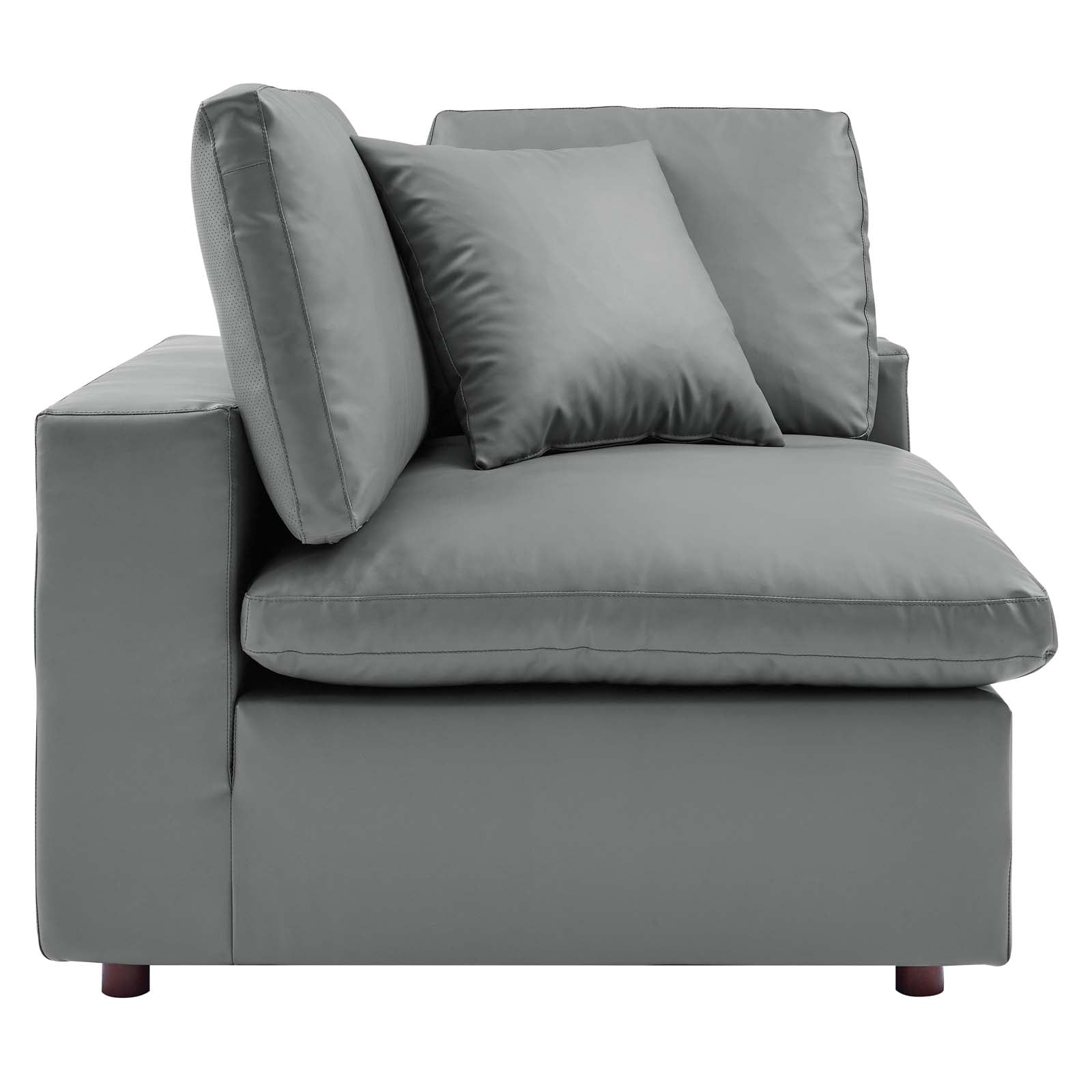 Commix Down Filled Overstuffed Vegan Leather Corner Chair by Modway