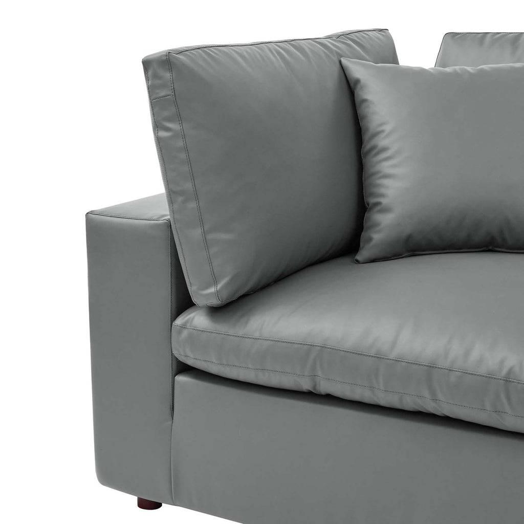 Commix Down Filled Overstuffed Vegan Leather Corner Chair by Modway
