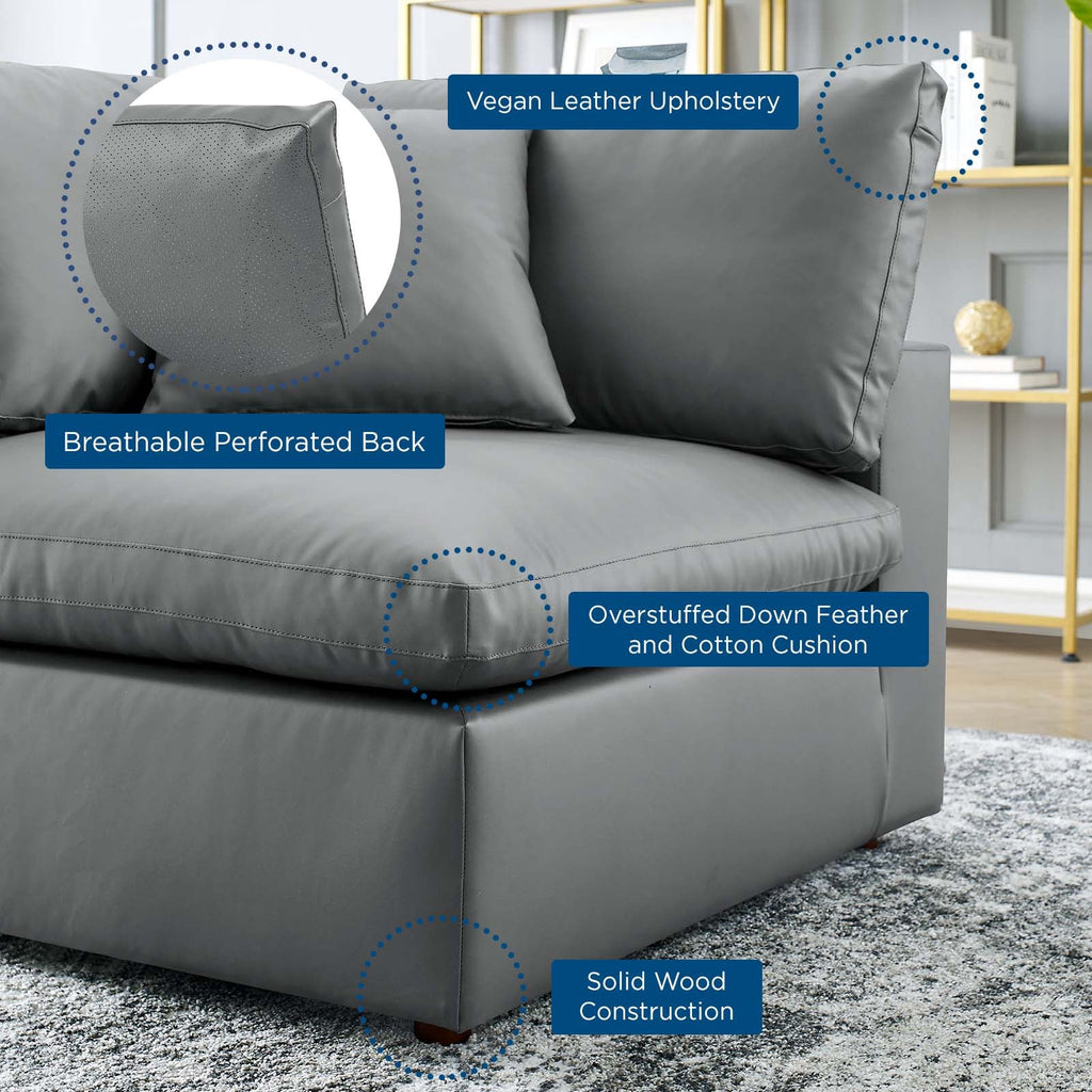 Commix Down Filled Overstuffed Vegan Leather Corner Chair by Modway