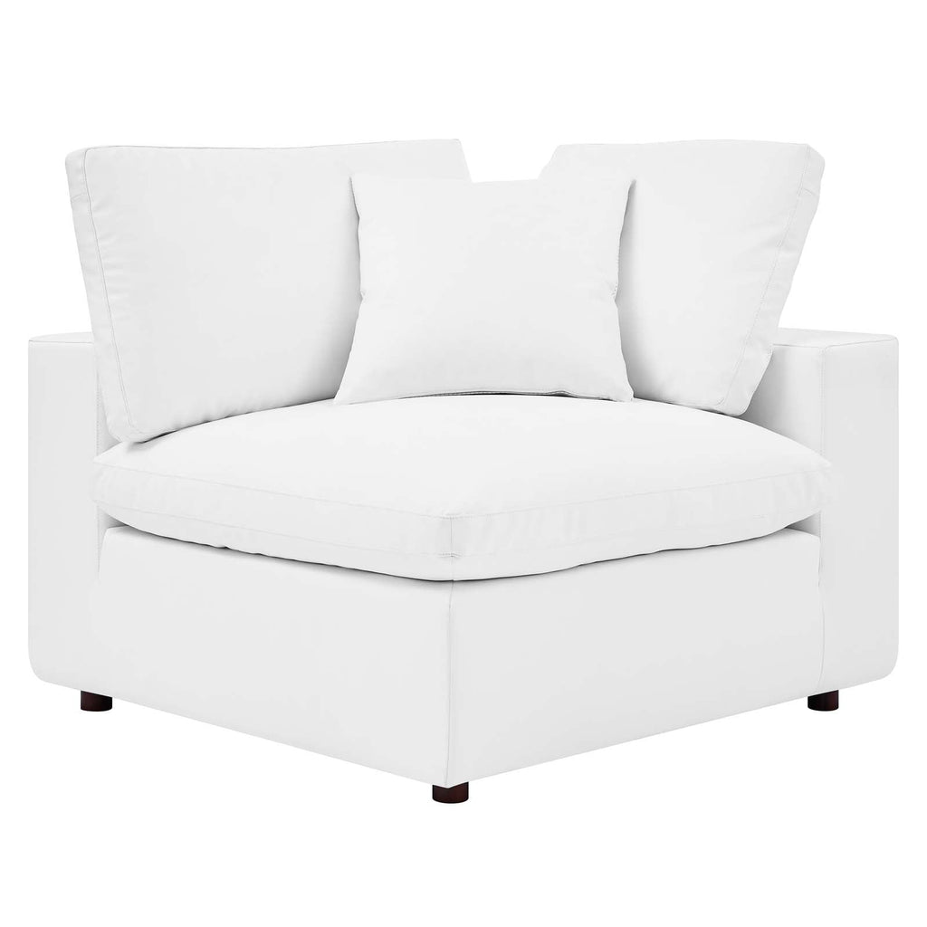 Commix Down Filled Overstuffed Vegan Leather Corner Chair by Modway