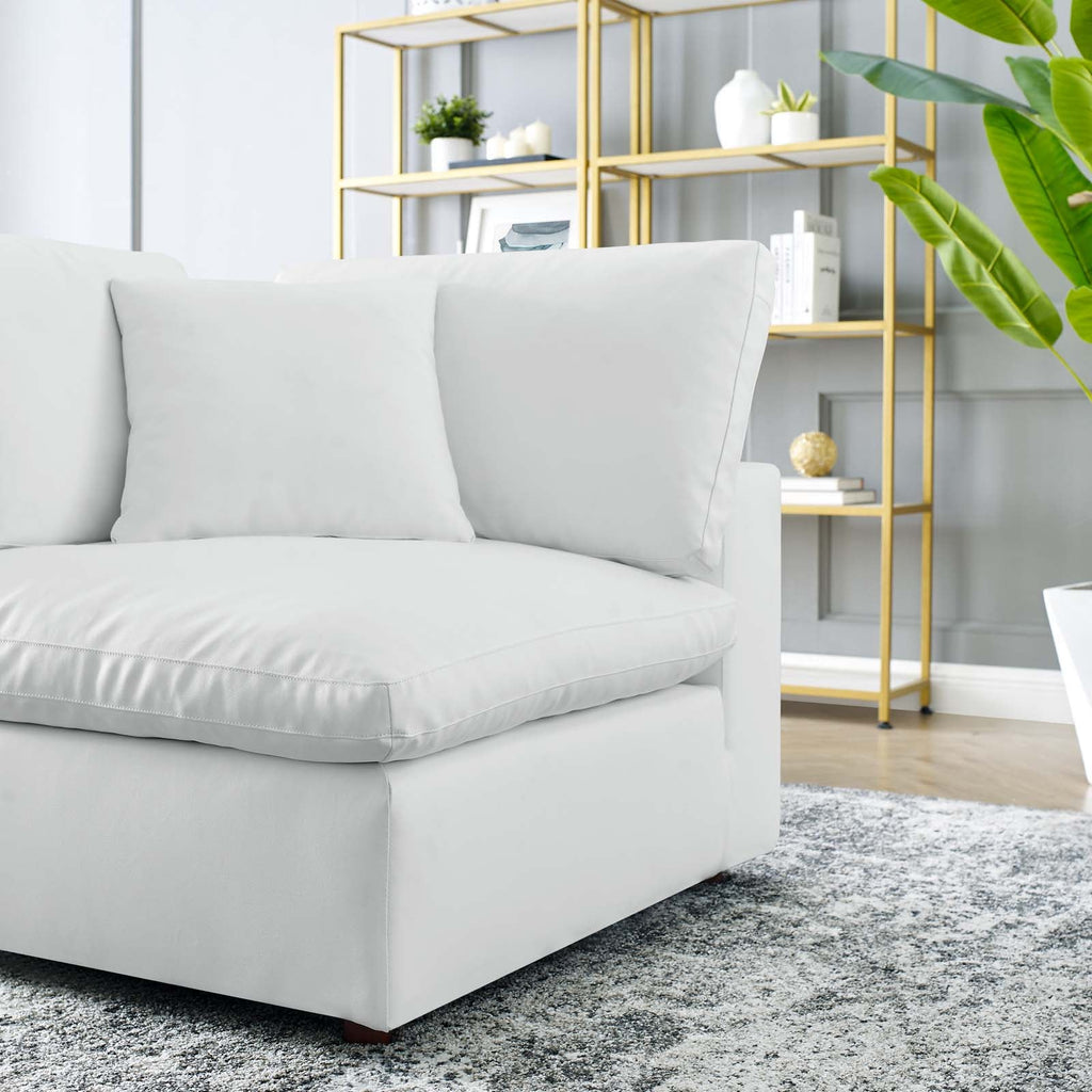 Commix Down Filled Overstuffed Vegan Leather Corner Chair by Modway