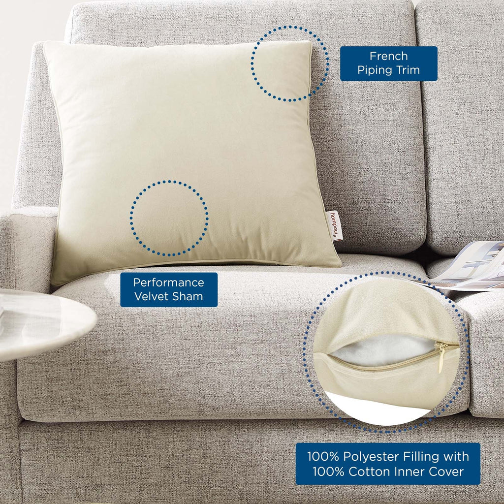 Enhance 18" Performance Velvet Throw Pillow by Modway