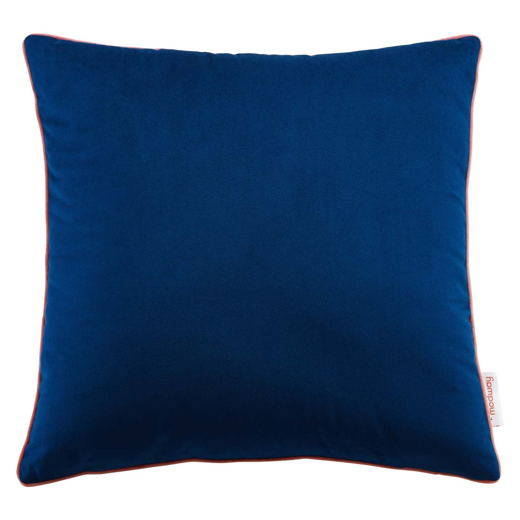 Accentuate 18" Performance Velvet Throw Pillow in Navy Blossom