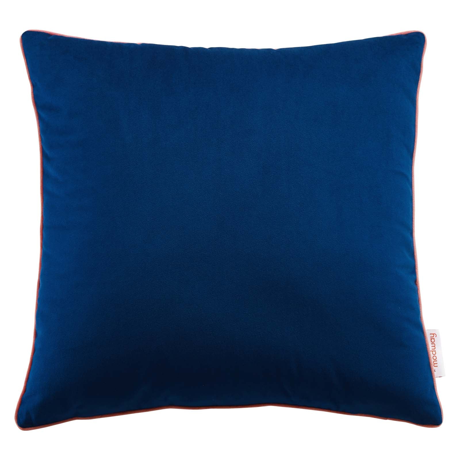 Accentuate 18" Performance Velvet Throw Pillow in Navy Blossom