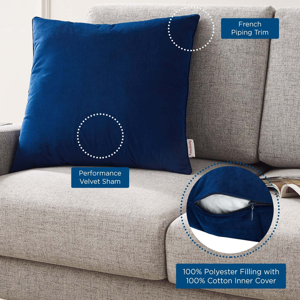 Enhance 20" Performance Velvet Throw Pillow by Modway