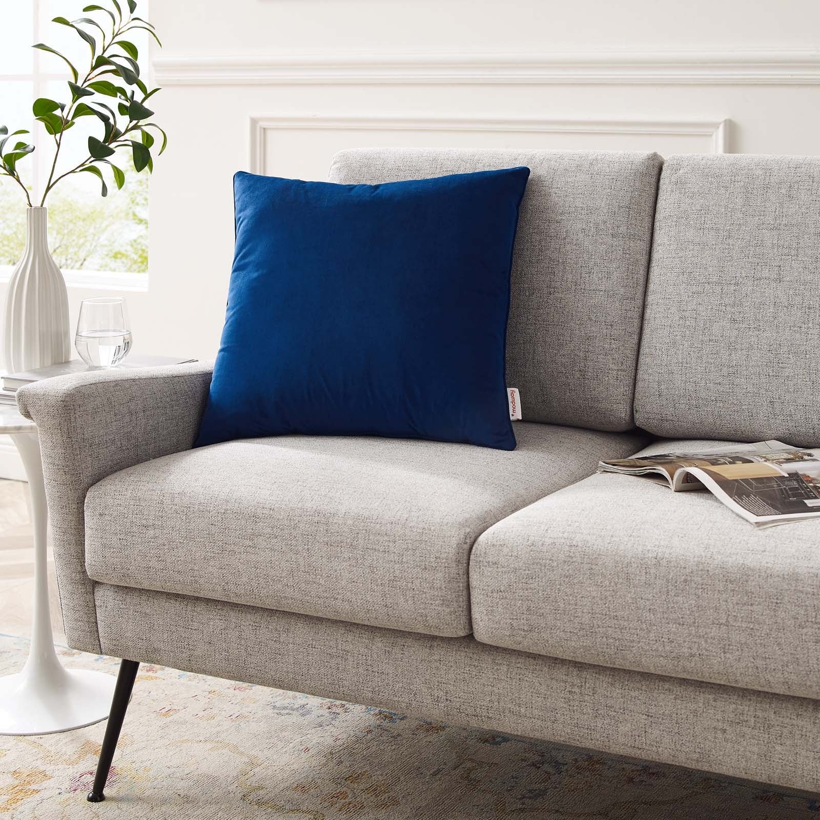 Enhance 20" Performance Velvet Throw Pillow by Modway