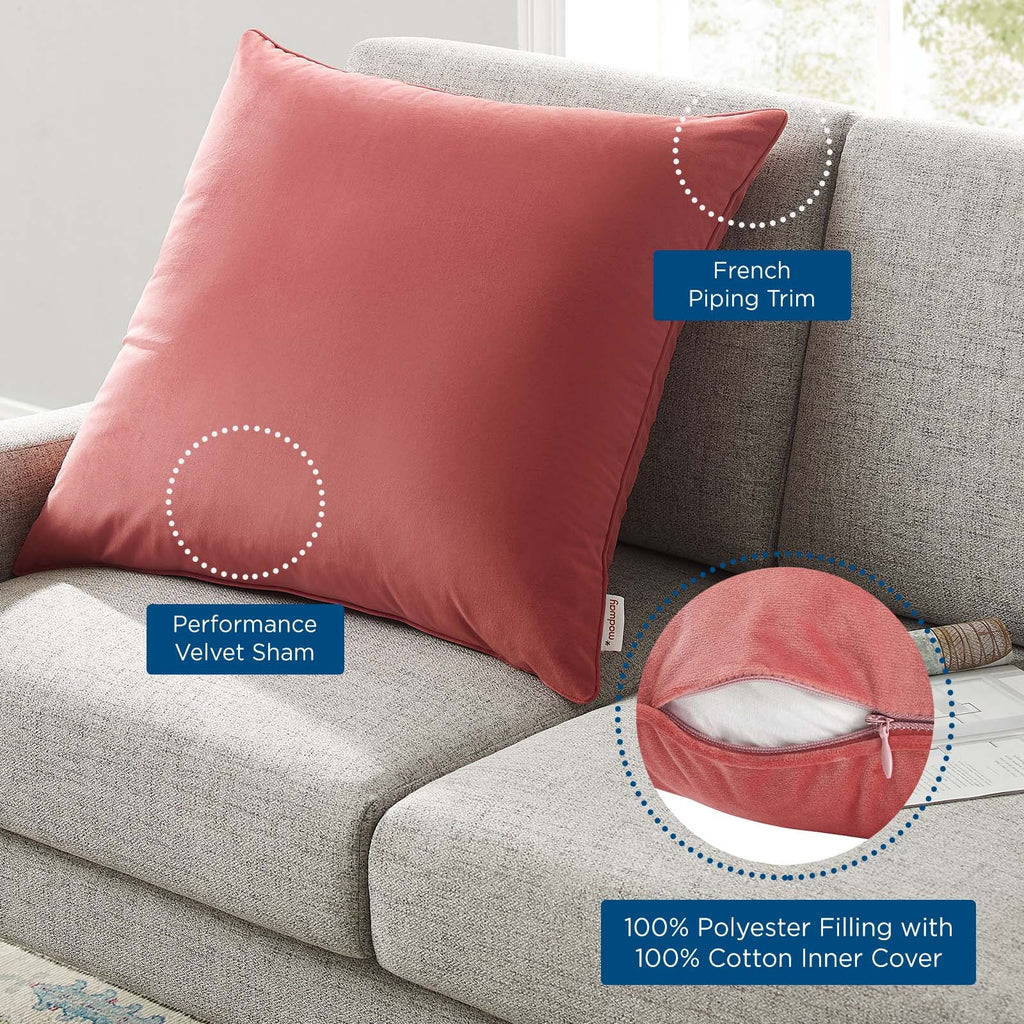 Enhance 24" Performance Velvet Throw Pillow by Modway