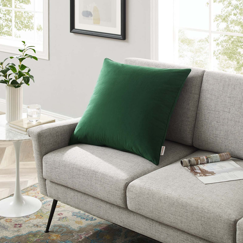 Enhance 24" Performance Velvet Throw Pillow by Modway