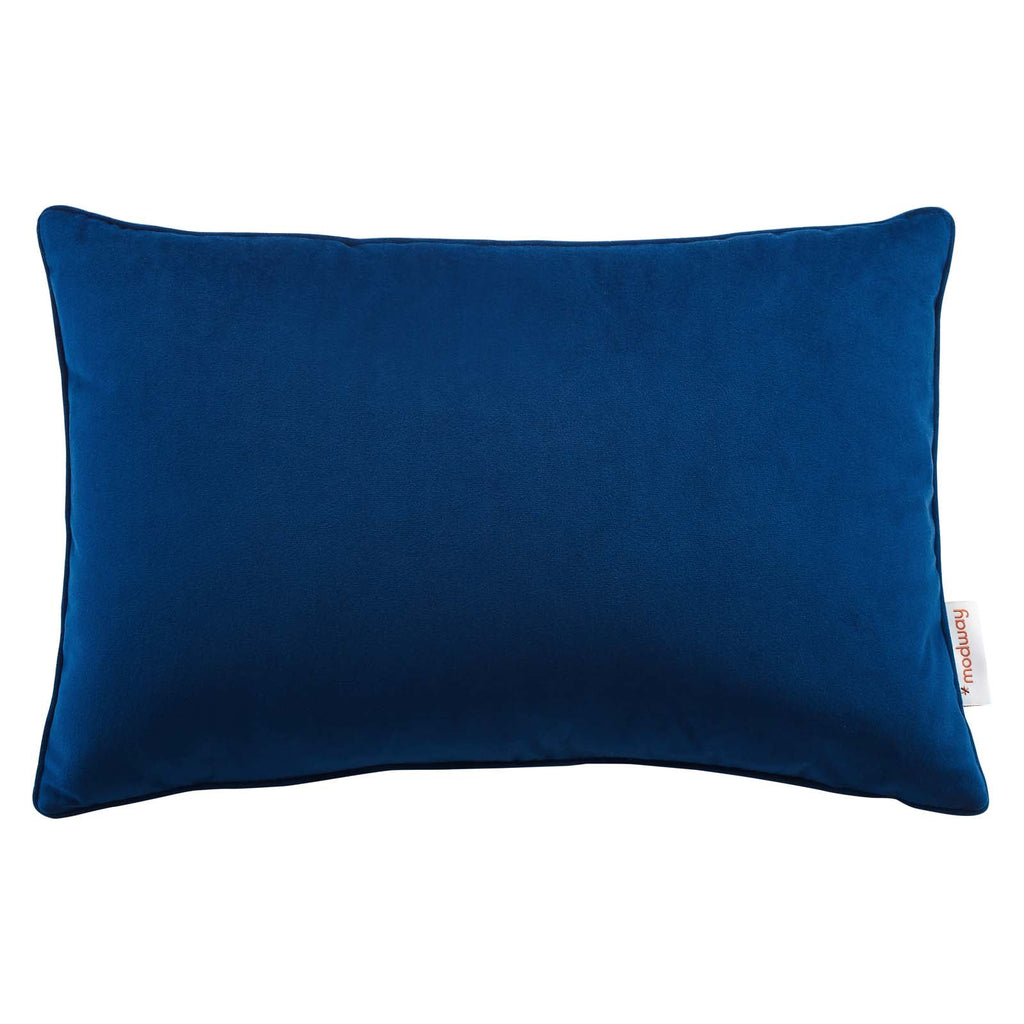 Enhance 18" Lumbar Performance Velvet Throw Pillow by Modway