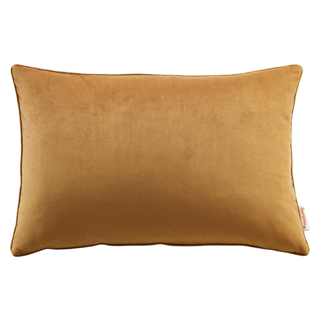 Enhance 24" Lumbar Performance Velvet Throw Pillow by Modway