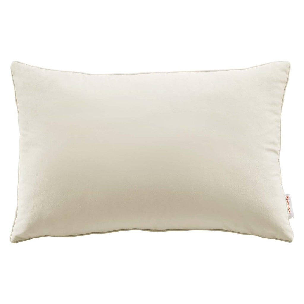 Enhance 24" Lumbar Performance Velvet Throw Pillow by Modway