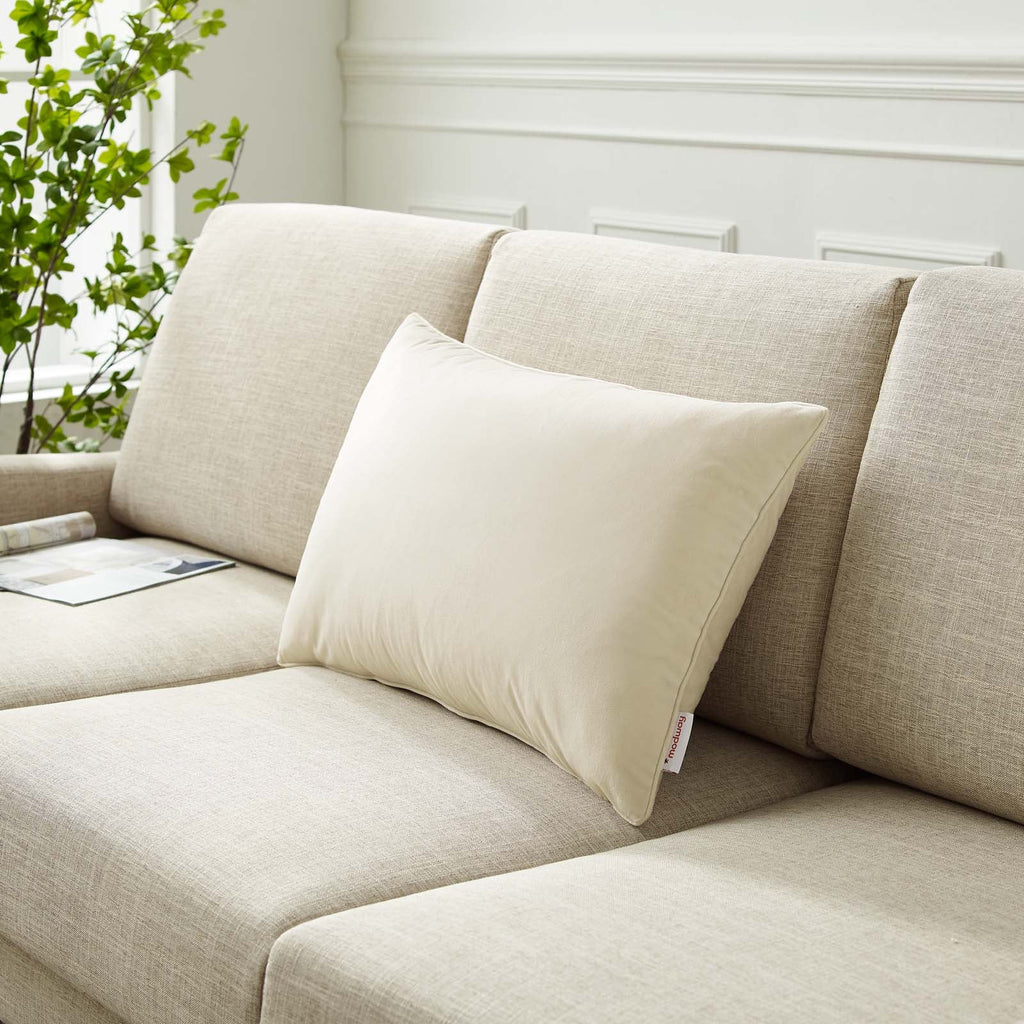 Enhance 24" Lumbar Performance Velvet Throw Pillow by Modway